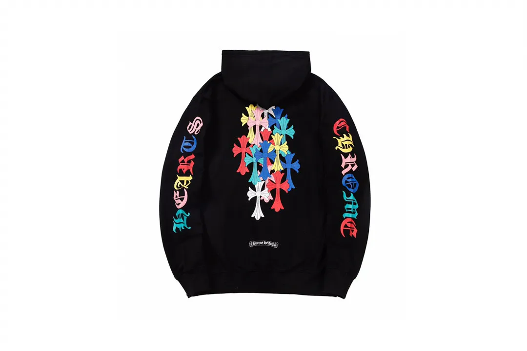 M20—P210 -Chrome Hearts/Chrome Hearts printed sweatshirt cardigan jacket -420 grams of high-density, high-quality wool, soft, delicate and skin-friendly, soft and silky to the touch, warm and skin-friendly -The hardware zipper accessories are all customized and full of details -Colour: black white -Size: S M L XL